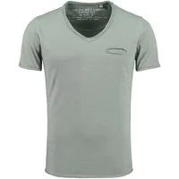 Key Largo T-Shirt Soda vintage Look uni Basic T00619 V-Ausschnitt unifarben kurzarm slim fit