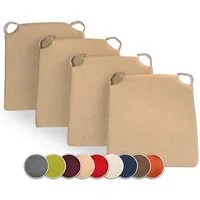 sunnypillow Stuhlkissen 4er Set Kissen Maße: 42 (vorne), 35 (hinten) x 40 x 5 cm