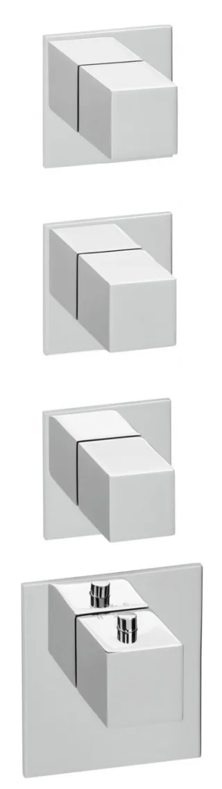 Herzbach Logic XL 3 Farbset 4 Blenden eckig 4 Griffe eckig Chrom, 11.523010.2.01 11.523010.2.01
