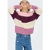 KIDS ONLY Strickpullover KMGSANDY L/S STRIPE PULLOVER KNT NOOS Viskosemischung, regular fit