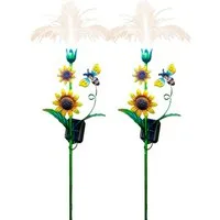 Northpoint LED Gartenleuchte LED Solar Gartenstecker für Außen Dämmerungssensor Garten Dekoration