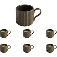 APS Espressotasse THE GRID, 6-tlg., Porzellan, Ø 6 cm, H: 6 cm, 80 ml, Porzellan