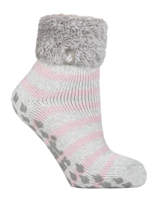 Heat Holders rutschfeste, flauschige Thermo-Slipper-Socken für Damen