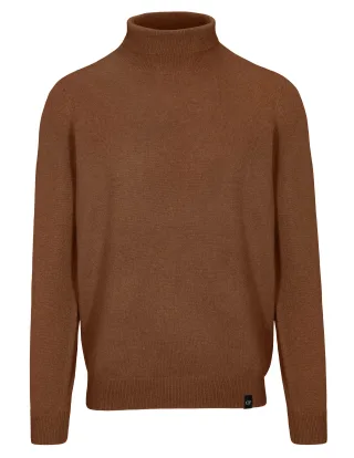 COMMANDER Finest Clothing - Rollkragen Pullover 1/1Arm,uni nougat mel. - Gr. - M