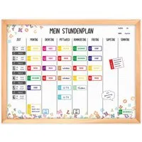 nikima Schreibtischkalender magnetischer Stundenplan kariert mit 90 Magneten