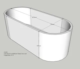 Neuesbad Wannenträger für Kaldewei Classic Duo Nr.113 170x75 oval SW11209
