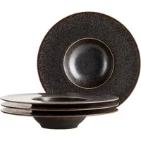 MÄSER Pastateller Gourmetteller Powerful, aus Porzellan, (4 St), Geschirr-Set, Teller Set