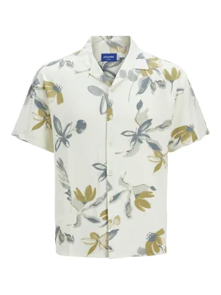 JACK&JONES - JORLUKE VARENNA AOP SHIRT SS JNR cloud dancer - Gr. - 176