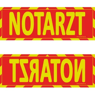 Einsatz Wendeschild WSB2 für die Sonnenblende "NOTARZT"  "NOTARZT"