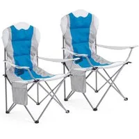 Mondeer Campingstuhl (2er Set) (2 St), Baumwollkissen tragbar