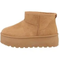 Ital-Design Damen Snowboots Freizeit Snowboots Plateaustiefeletten Snowboots (84338266) Flach Plateaustiefeletten in Camel