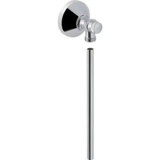 Geberit Eckventil 1/2 mit Rohr verchromt Rosette und Quetschverschraubung 215085211