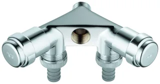 GROHE WAS-Doppelventil Einfach 41020 Design-Gr. DN15 m. RV chrom 41020000