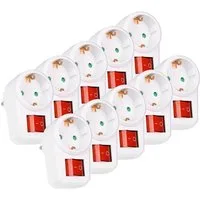 VABIONO Steckdosenschalter Zwischenstecker abschaltbar mit Ein-Aus Schalter beleutet (10er Set), max. 3500,00 W, 10er Set, 10-St., kostenloser Versand