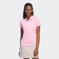 adidas Performance Poloshirt SOLID PERFORMANCE SLEEVE FÜR DAMEN mit Druckknopfverschluss, aus Polyester, leichtes Pikeematerial