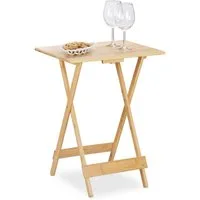 relaxdays Beistelltisch Klapptisch aus Bambus