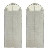 WENKO Kleidersack Modell Balance (Set, 2 St) 60 x 180 cm, lang, atmungsaktiv, mit Reißverschluss & Sichtfenster