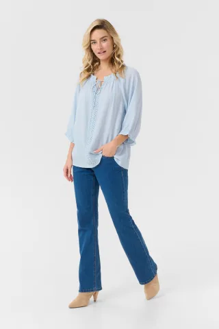 Langarm-Bluse Regular fit Cashmere Blue