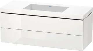 Duravit L-Cube c-bonded Set wandhängend Weiß Hochglanz 1200x480x500 mm - LC6929N8585 LC6929N8585