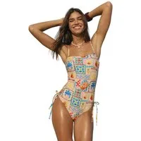 Friends Like These Badeanzug Friends Like These Bandeau-Badeanzug mit Print (1-St)