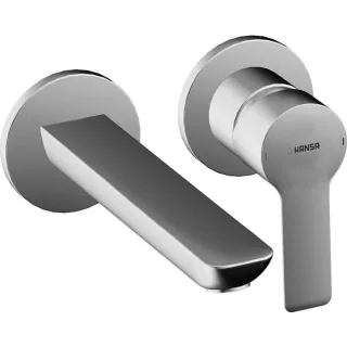 Hansa Waschtisch Wand Armatur Hansaligna 06402103 chrom, Waschtisch-Einhebelmischer, Wandmontage