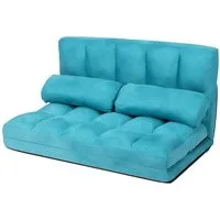 COSTWAY Schlafsofa, mit Bettfunktion, 2 Sitzer,klappbar, 180x113cm