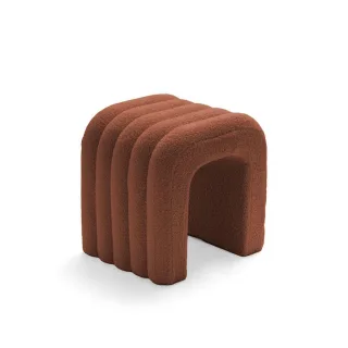 Drawer Polsterhocker, Rost, Textil, 41x42x35 cm, Wohnzimmer, Hocker
