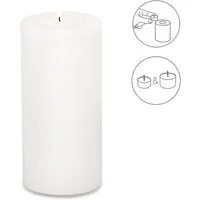 EDZARD Stumpenkerze Cornelius Ø 8 cm, (H 15 cm) Stumpenkerzen-Optik, Dauerkerze für Teelichter