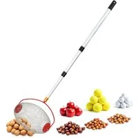 Spetebo Rollsammler Erntehelfer für Nüsse und Obst mit Alu Teleskopstiel, 33 cm Arbeitsbreite, (Anzahl, 1-tlg., Stück), flexibler Sammelkorb