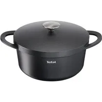 Tefal Schmortopf Trattoria Bräter mit Deckel, Aluminiumguss (1-tlg), Antihaftversiegelung, für alle Herdarten geeignet, Induktion, E21844