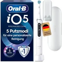 Oral-B Elektrische Zahnbürste Oral-B iO Series 5, Aufsteckbürsten: 1 St., 1 Aufsteckbürste, Langanhaltender Akku, Reise-Etui, Aufsteckbürstenhalter