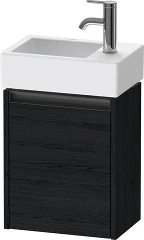 Duravit Ketho.2 Waschtischunterbau wandhängend Eiche Schwarz Matt 364x238x440 mm - K25071R16160000 K25071R16160000