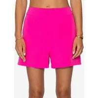 SASSYCLASSY Shorts Elegante Shorts Damen Sommer High Waist Stoffhose mit Reißverschluss Sommerhose Schwarz Beige Braun Neon Pink