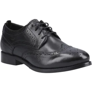 Hush Puppies Natalia Damen Brogues Schuhe aus Schwarzem Leder/Schwarz