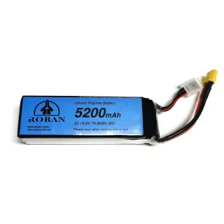 ROBAN 470L RC Helicopter Spare Parts 14.8V 5200mAh 79.96Wh 30C 4S LiPo Battery XT60 Plug