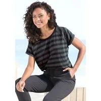 Elbsand T-Shirt Calisa mit Streifenmuster, sportliches Kurzarmshirt aus Baumwoll-Mix