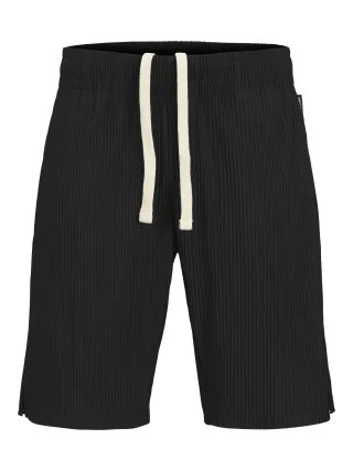 JACK&JONES - JPSTKARL INTERLUDE PLISSE SHORTS MID black - Gr. - XL