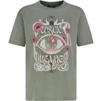 SUBLEVEL T-Shirt Mit Zitat Print und Kosmischem Vintage Design Spirituell Shirt