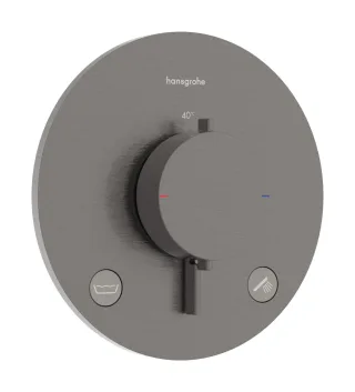 Hansgrohe Thermostat Unterputz Ecostat Comfort S Fertigset 2 Verb.m.Sicherungskombi. brushed black  33718340