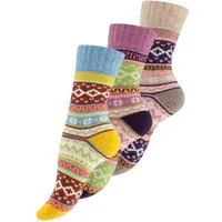 Vincent Creation® Socken (3-Paar) Hygge Socken mit Wolle