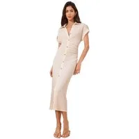 LIPSY Midikleid Lipsy kurzärmeliges Midi-Hemdblusenkleid, Regular (1-tlg)