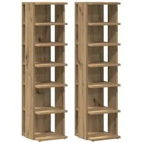 vidaXL Couchtisch Couchtisch Artisan-Eiche 40x40x43 cm Holzwerkstoff (1-St)