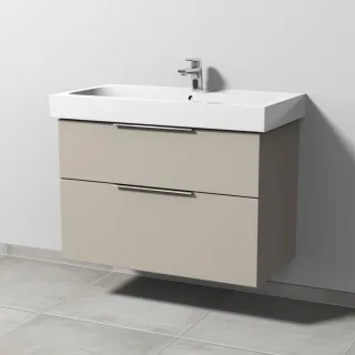 Sanipa 3way Waschtischunterbau zu Geberit iCon Waschtisch mit 2 Auszügen, Kaschmir-Matt UP6521U