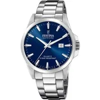 Festina Quarzuhr Swiss Made F20024/3, Armbanduhr, Herrenuhr, Damenuhr, Swiss Made, Edelstahlband, Datum