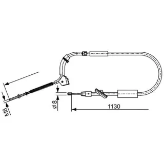 Bosch Handbremsseil vorne Mercedes A-Klasse W169