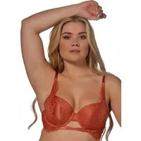 After Eden D-cup & up Halbschalen-BH Tessa mit Schale, mit Bügel, mit Spitze, Satin-Look, mit Riemchen, feminin