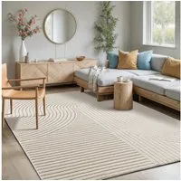 merinos Teppich Elio, rechteckig, Höhe: 16 mm, moderner Kurzflor Teppich mit Hoch-Tief-Effekt, 3D Effekt