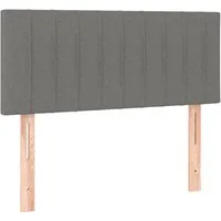vidaXL Bett Kopfteil Dunkelgrau 100x5x78/88 cm Stoff (1-tlg)