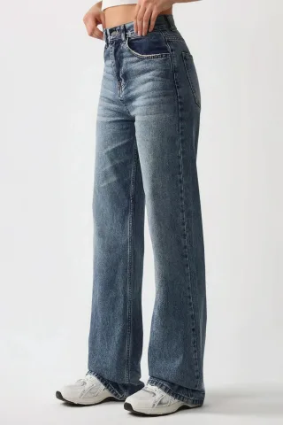 Normale Taille Gerade Bein Denim Jeans