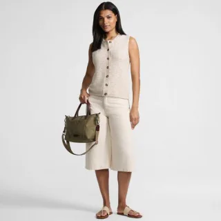 Soft Ease Geknöpftes Top aus Leinenmix, Damen, size: regular, Elfenbein, Baumwolle/Leinen/Nylon, by Lands' End